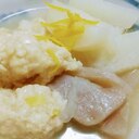 鶏つくねと大根の京風煮物☆柚子を添えて